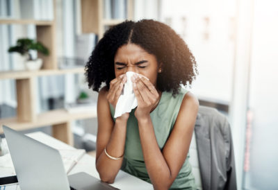 When one person in the office gets sick, it's likely that everyone will get sick, which hurts productivity.
